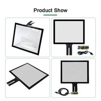 Personalizado 17 pulgadas pantalla táctil digitalizador impermeable guante Stylus Panel táctil AG AR AF capacitiva Multi pantalla táctil Kit de superposición