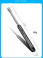 Briquet portable à arc coupe-vent rechargeable par USB en alliage d'aluminium écologique, idéal pour la cuisine, le camping, la cuisson et le barbecue