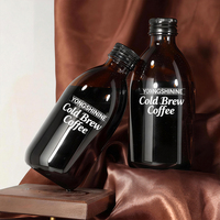 Bouteilles de boisson en verre ambré et brun en vrac de 200 ml, 250 ml, 300 ml, 500 ml pour le kombucha, le cold brew, le thé aux fruits