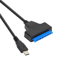 VCOM Kabel Konverter Adaptor USB 3.0 Ke SATA 5Gbps untuk Laptop 2.5 Inci Hard Disk Drive SATA HDD SDD DVD CD-ROM DVD-ROM