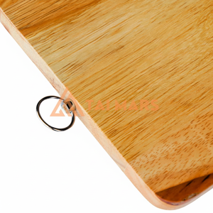 Plateau de service rectangulaire en bois d'acacia massif Plateau de cuisine écologique pour desserts, collations, plats et assiettes - Product Image 1