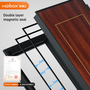 Ligne classique moderne en acier foncé bois composite porte d'entrée intérieure insonorisée ouverture manuelle pour studios cinémas privés villas - Product Image 6