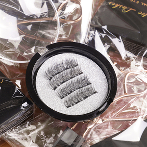 Cils magnétiques avec 4 aimants, faux cils 3D sans colle, marque privée, aimants doux, faciles à poser, cils magnétiques avec pince - Product Image 3