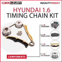 Kit de chaîne de distribution Carrhzury engrenage VVT pour 2012 Hyundai Kia 1.6L Elantra Sonata Accent 24321-2B620 Kit de chaîne de distribution
