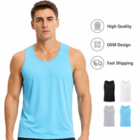 Débardeur Homme Premium Sans Manches Coupe Ajustée en Tissu Mesh Personnalisable avec Logo Imprimé OEM Séchage Rapide Respirant Vêtement de Sport