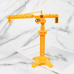 Tower Crane Cake Topper Plastic Reusable Birthday Decoration Construction Vehicle Shape - Product Image 1