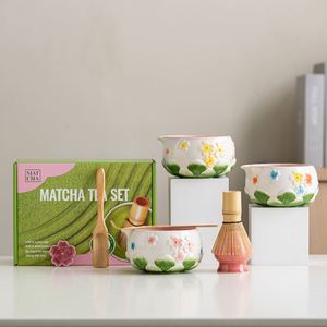 Juego de Té Portátil Baibenli: Cuenco de Cerámica Estilo Japonés Hecho a Mano para Ceremonia de Matcha y Set de Matcha de Boca (Importado) - Product Image 1