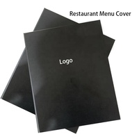 Couverture de menu de bar et de café en cuir PU noir du fournisseur de cuir Yimi pour hôtels et restaurants