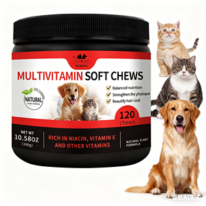 Los mejores productos masticables suaves multivitamínicos naturales para perros, aceite de salmón y golosinas para perros, fáciles de masticar y digeribles - Product Image 1
