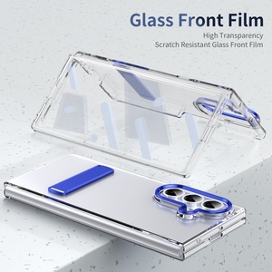 เคสโทรศัพท์ใสแฟชั่นบางเฉียบสำหรับ Samsung Z Fold 8 7 6 5 4 3 พร้อมแถบรองรับ ป้องกันหน้าจอ ป้องกันการกระแทก ฝาหลังแข็ง - Product Image 6