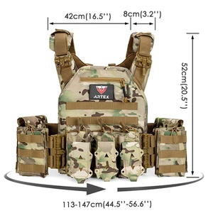 Nouveau gilet tactique camouflage système Molle, gilet porte-plaque avec pochettes, gilet tactique anti-balles pour l'extérieur - Product Image 3