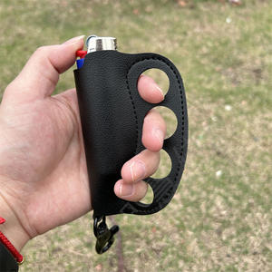 YY Outdoor Camping Aansteker Beschermhoes Knuckle Model Persoonlijke Sleutelhanger Gereedschap Aansteker Lederen Etui - Product Image 6