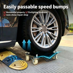Professioneller 1500lbs Vierrad-Plattformwagen mit Schwerlast-Diamantplatten-Stahlrollen und 360°-Drehfunktion für Fahrzeugtransport in der Garage - Product Image 4