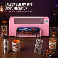 Imprimante DTF UV A3 de bureau EraSmart rose, machine à impression directe sur film rouleau à rouleau pour coques, acrylique, enseignes, cartes d'identité, entrepôt américain