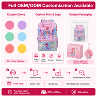 Mochila de Sirena para Niñas con Brillo en la Parte Inferior, Gran Capacidad, Ligera, Bolsa Escolar, Impresión Personalizada, OEM, Venta al Por Mayor