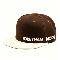 Topi Snapback Bordir Katun 6 Panel OEM, Topi Baseball Hip Hop Warna Solid Logo Kustom