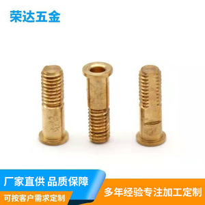 Pièces en cuivre sur mesure, écrous moulés par injection, manchons en cuivre, goujons plats à trou traversant, ronds pour composants mécaniques - Product Image 2