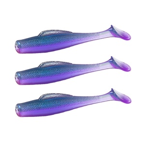 Texas Rig Soft Plastic Bass Fishing Lures Softbait TPR Lure Soft Plastic Bait TGFRS-11