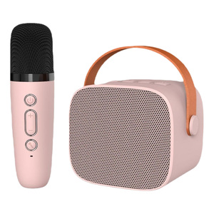 Factory Wholesale Professional <b>Wireless</b> Speaker with <b>Microphone</b> Handheld Music Player Singing Recorder KTV Machine - Product Image 1