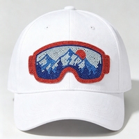 Motif thermocollant en strass pour masque de ski de montagne, souple et durable, pour la décoration de vêtements, chaussures et chapeaux