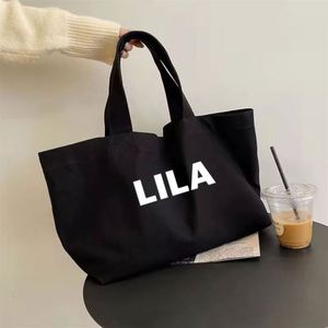 Bolsa de Mano de Lona de Algodón Resistente, con Logotipo Personalizado, Impresión por Transferencia de Calor, para Uso Diario, Ideal para la Playa - Product Image 1