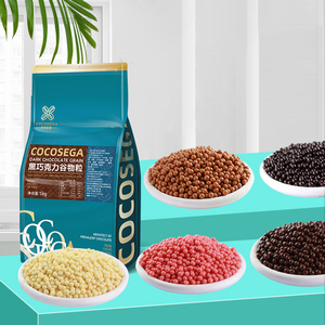 Granos de chocolate con leche 1kg Fresa Manteca de <span class=keywords><strong>cacao</strong></span> pura Bolas de arroz crujientes Decoraciones para postres para hornear - Product Image 6