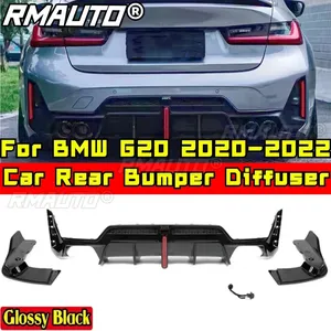 Diffuseur de pare-chocs arrière noir brillant style MP pour BMW G20 2020-2022, accessoires de carrosserie pour BMW G20. - Product Image 1