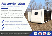 Cabane modulaire portable Apple |   Maisonnette isolée préfabriquée pour le glamping, idéale pour les centres de villégiature et l'habitation