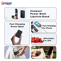 Batería Portátil de Bolsillo de Polímero de Litio con Carga Rápida, Llavero con Banco de Energía de 2000 mAh, Cable USB-C Integrado Opcional para Viajes