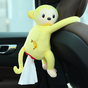 Creative Cartoon Monkey Home Office Car Hanging Paper Napkin Tissue Box Cover Holder Portable Paper Box