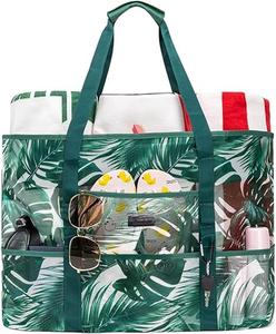 Bolsa de Playa Estilo Art Deco, Hecha a Mano, Abierta, con Patrón Tropical Bohemio, Venta al Por Mayor, Unisex, Compra en Línea, Mini Bolsas de Playa - Product Image 5