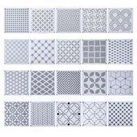 Pochoir PET Sashiko 13x13cm pour la couture à la main et le patchwork, motif de broderie 5,1 pouces