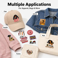 Écussons brodés personnalisés pour filles noires, badges reine de la mélanine à thermocoller pour vêtements DIY, prêts à être expédiés en gros