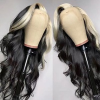 Peluca de Cabello Humano Virgen Chino Rubio de Alta Calidad 613 HD Transparente 100% con Encaje Frontal, Ondulado, 13x4 4x4 para Mujer
