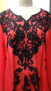 Vestidos de caftán bordados de alta calidad para mujer, vestidos de caftán de trabajo de hilo, tamaño maxi - Product Image 6