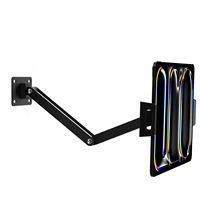 Support mural pour tablette PC en métal à deux sections, compatible avec la fixation sur bureau pour iPad