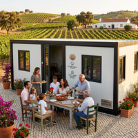 Villa Contemporaine Modulaire Préfabriquée Pliable et Extensible de 40 pieds, 4 Chambres, Ignifuge, avec Cuisine et Salle de Bain Complètes