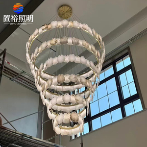 Lampadario in Marmo Personalizzato per Villa e Scale con Controllo Interruttore, Illuminazione Bianco Caldo, Fornitore Professionale - Product Image 2