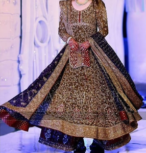 Look Royal Bridal Anarkali Palazzo Designer Robe de mariée pakistanaise indienne avec travail lourd Zardozi - Product Image 6