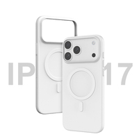Coque de téléphone magnétique sans fil anti-jaunissement mat ultra-mince de 0.5mm pour iPhone 17/17 Air/17 Pro/17 Promax grand trou