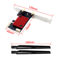 Dropshipping 3000Mbps 2.4GHz 및 5.8GHz 6dBi 안테나 와이파이 6 AX200 PCIE 2 in 1 BT5.2 PCIE 와이파이 BT 카드
