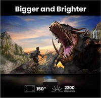 Projecteur électronique portable BenQ X500i, 2200 lumens ANSI, 4 LED, faible latence d'entrée, projecteur intelligent pour la maison, choix des passionnés de jeux 4K