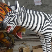 Modèle de zèbre animatronique sur mesure à vendre, pour expositions d'animaux sur le thème de la savane, idéal pour les restaurants à thème