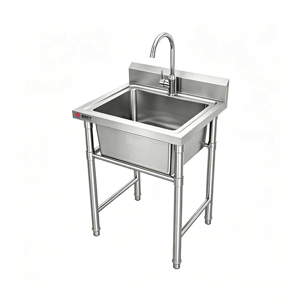 Freestanding with Sink Commercial Stainless Steel Sink Single Bowl with ...
