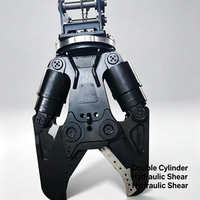 Cisaille hydraulique montée sur excavatrice avec lame de coupe trempée pour la cisaillement des barres d'armature