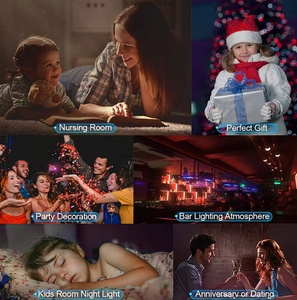 Paihao âm nhạc mới đại dương Aurora đầy sao cho <span class=keywords><strong>HD</strong></span> <span class=keywords><strong>CRT</strong></span> máy chiếu/Led Laser ánh sáng ban đêm ứng dụng wifi Alexa kiểm soát bầu không khí đèn - Product Image 4