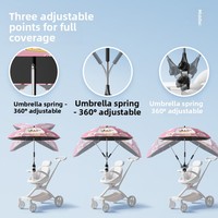 Parasol pour poussette d'enfant, adapté aux tricycles et poussettes pour bébés - Protection extérieure universelle, design minimaliste moderne
