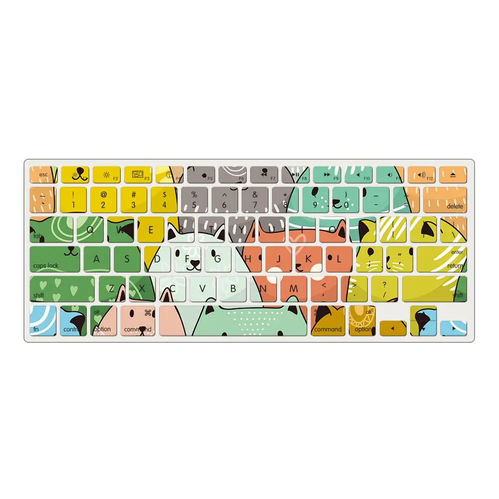 Macbook için özel klavye kapağı fabrika toptan silikon Macbook Pro 16Pro için özelleştirilmiş yumuşak klavye kapağı