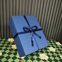 Grands coffrets cadeaux en papier d'art pour anniversaires, Saint-Valentin, fête des mères, Noël et anniversaires, doublure en éponge, sérigraphie en soie