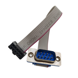 Connecteur mâle D-SUB DB9 9 broches vers câble plat IDC femelle 2,54 mm 10 broches - Product Image 2